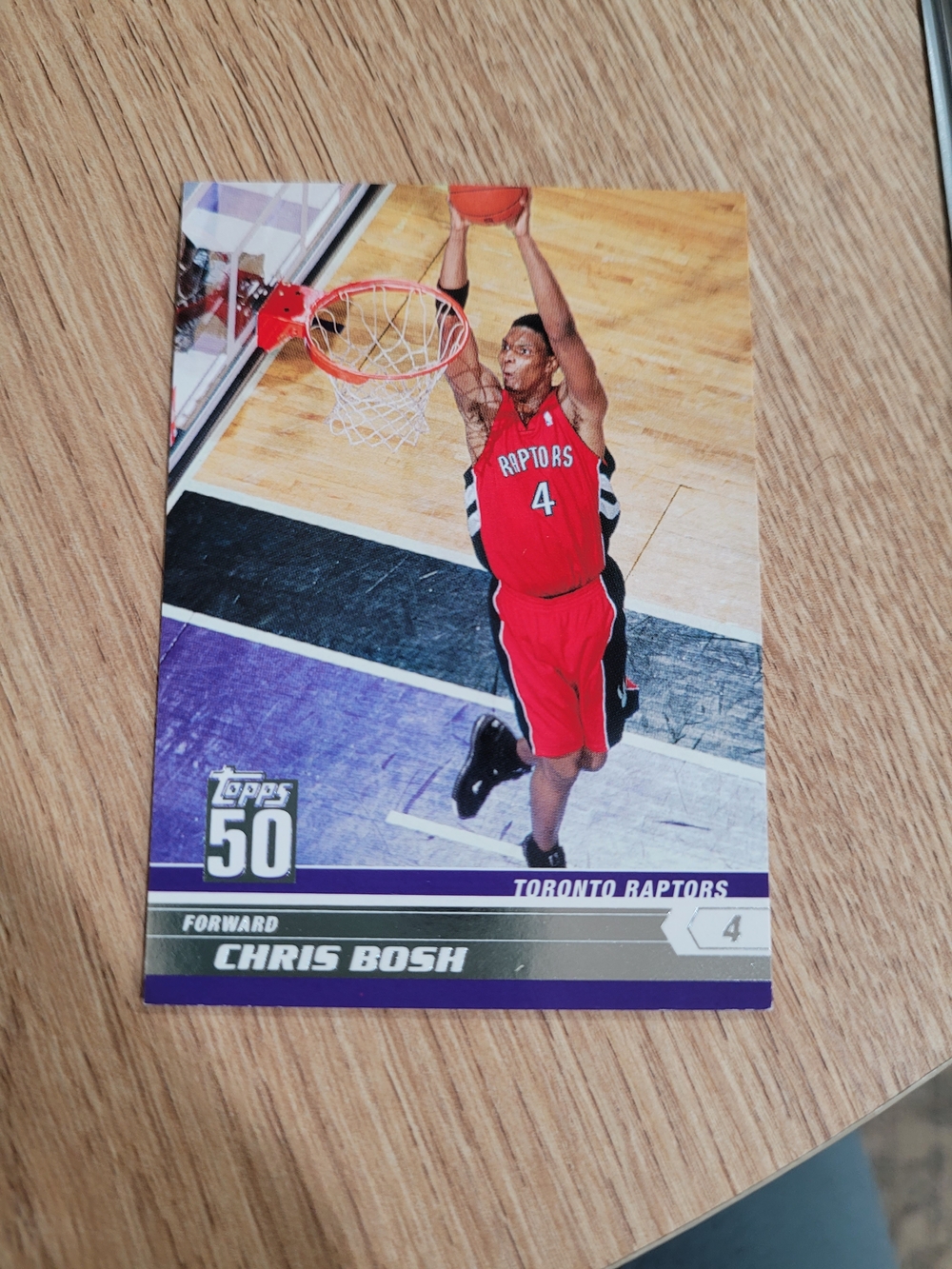 Topps Chris Bosh Toronto Raptors Card - Red & Purple Accents